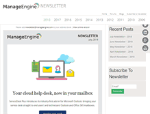 Tablet Screenshot of newsletter.manageengine.com