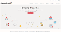 Desktop Screenshot of info.manageengine.com