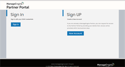Desktop Screenshot of partners.manageengine.com