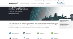 Desktop Screenshot of manageengine.de