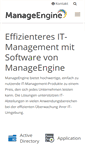 Mobile Screenshot of manageengine.de