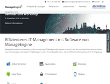 Tablet Screenshot of manageengine.de