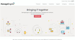 Desktop Screenshot of manageengine.com